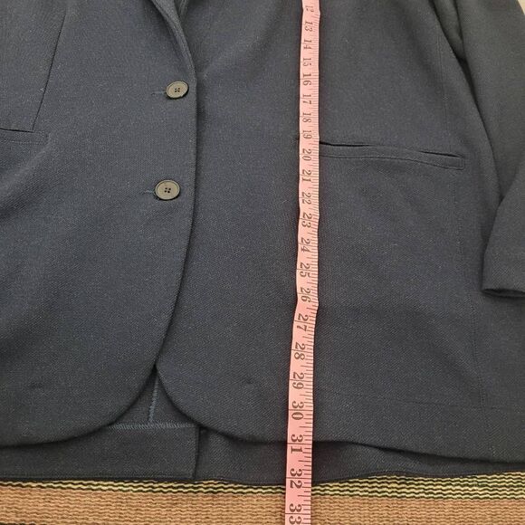 Athleta Venice Blazer Plus Size 20 Navy Heather Ponte Knit Stretch Casual Office - Picture 9 of 9
